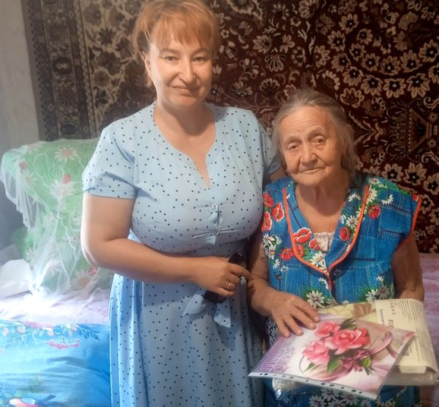 В Катричеве поздравили Тамару Ивановну Скворцову с 91- летием