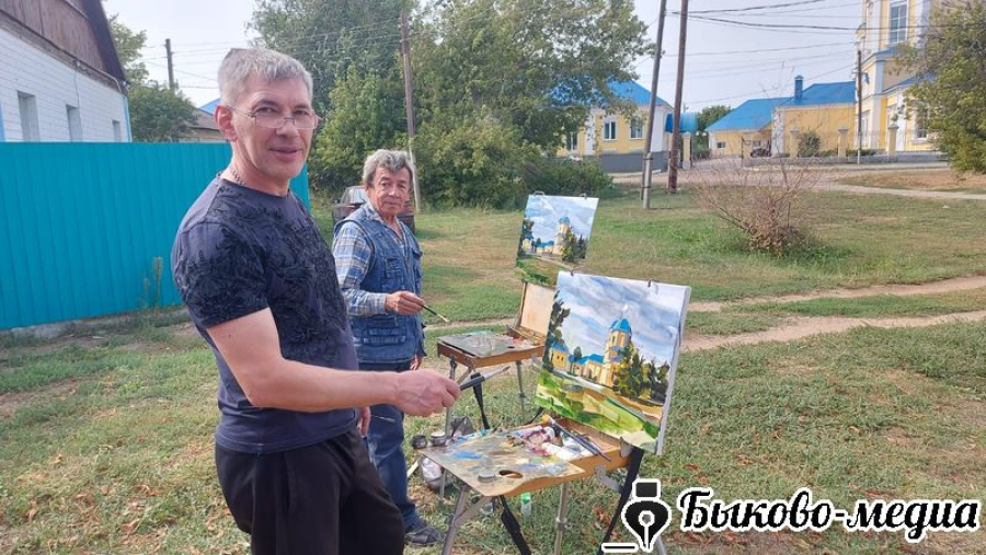 Быковский художник посетил региональный    пленэр