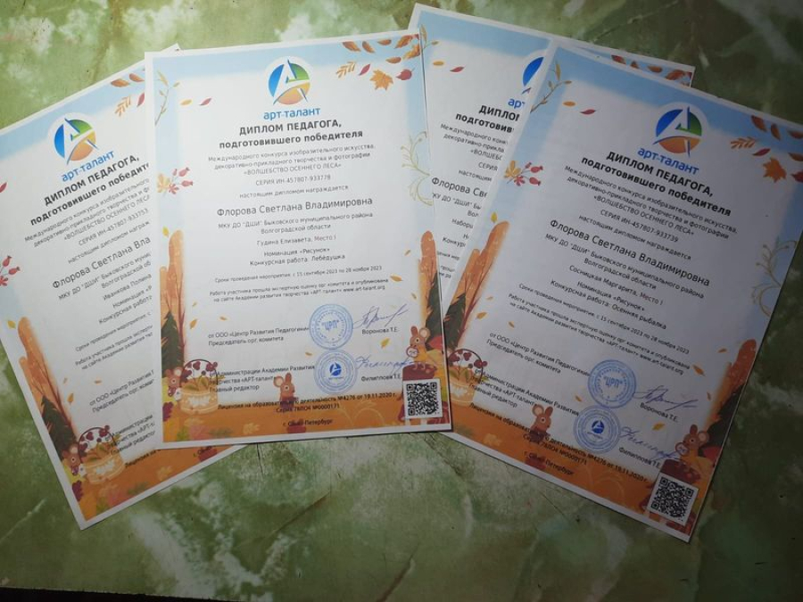Педагоги школы искусств получили благодарственные письма