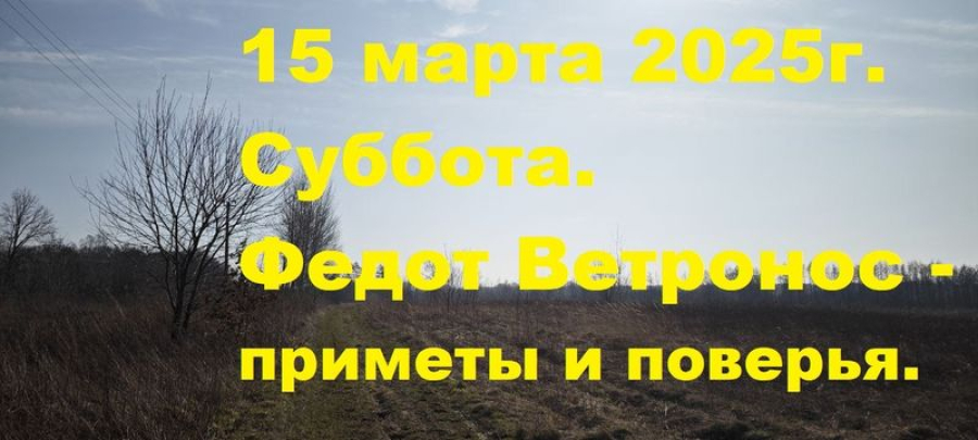 Народные приметы на 15 марта 2025 года &mdash; что нельзя делать в день Федота Ветроноса