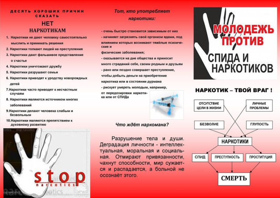 10 причин сказать наркотикам нет