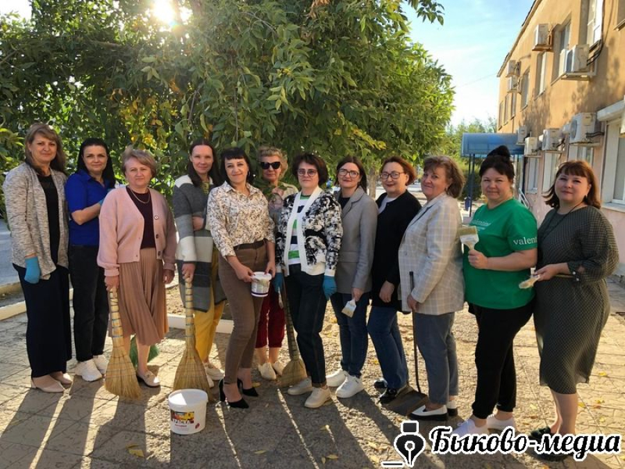 Специалисты социальной защиты населения по Быковскому району приняли участие в экологическом субботнике