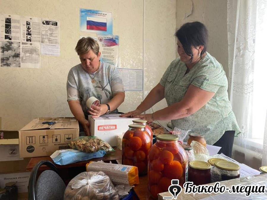 В селе Луговая Пролейка формируют посылки бойцам СВО