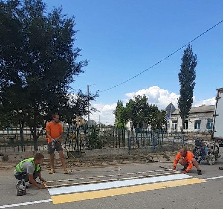 В Зеленом обновили дорожную разметку