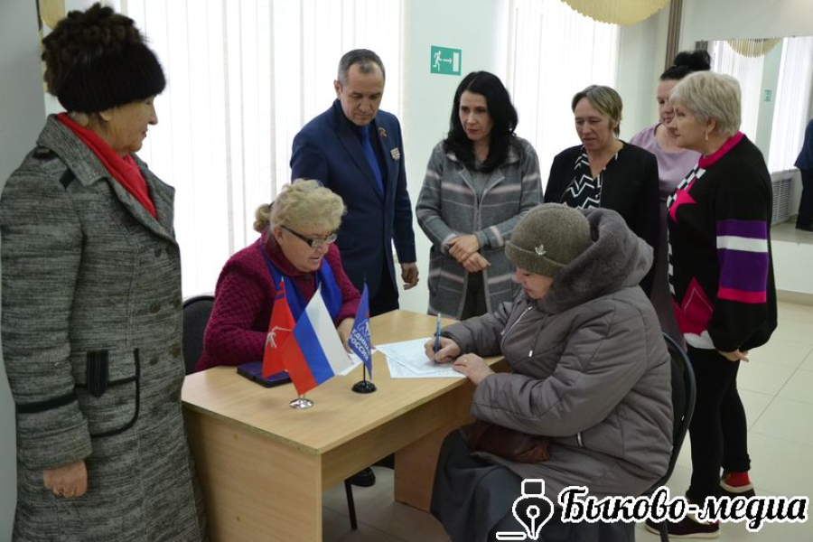 Единый день сбора подписей в поддержку Владимира Путина прошел в Быковском районе