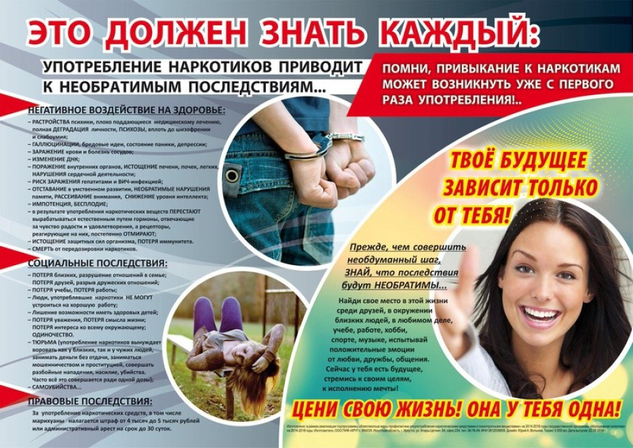 Наркотики ведут к необратимым последствиям