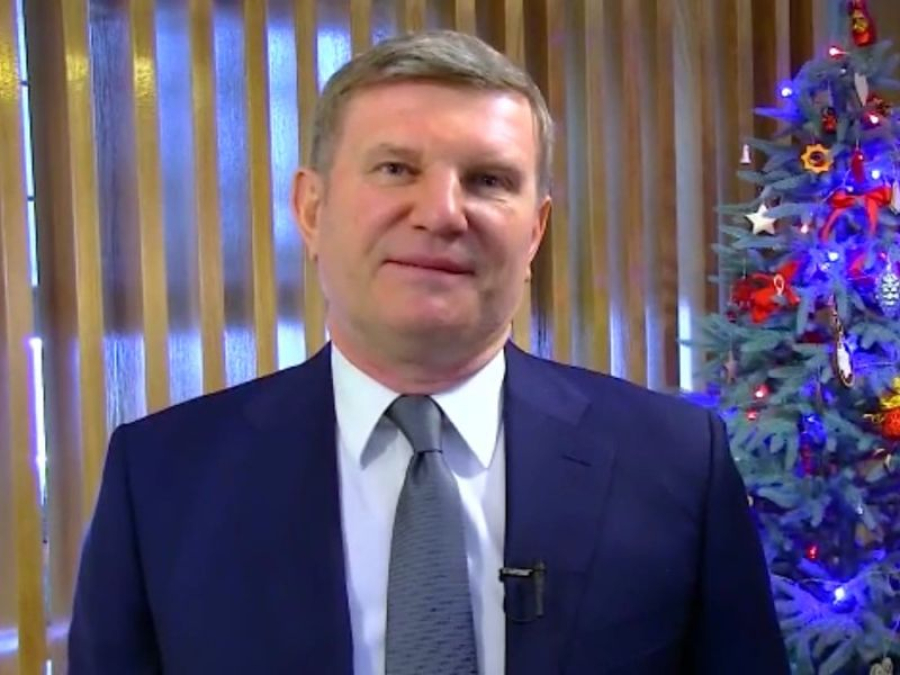 Поздравление быковчан с Новым годом Олега Савченко