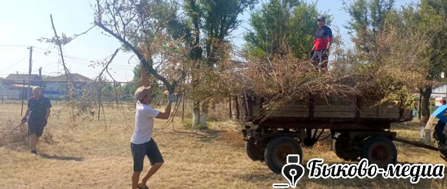 В Урало-Ахтубинском поселении справились с последствиями урагана