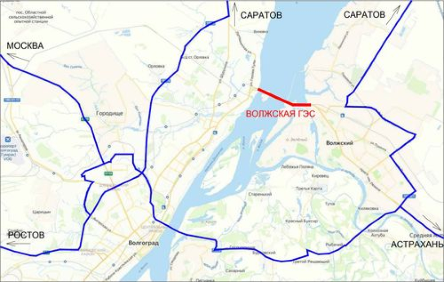В Волгоградской области для грузовиков ограничено движение через Волжскую ГЭС