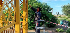 В Демидове продолжают благоустройство парка